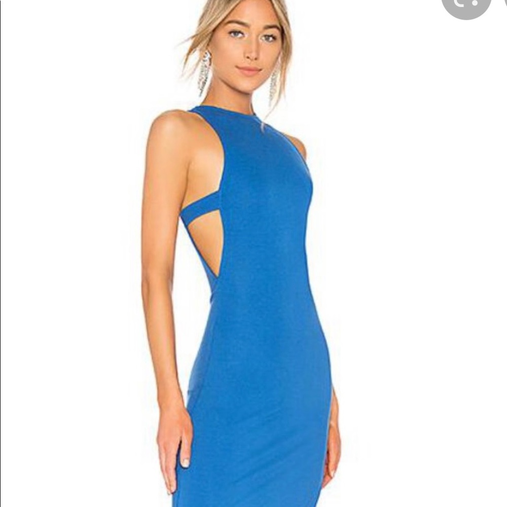 Late night gown in cobalt blue